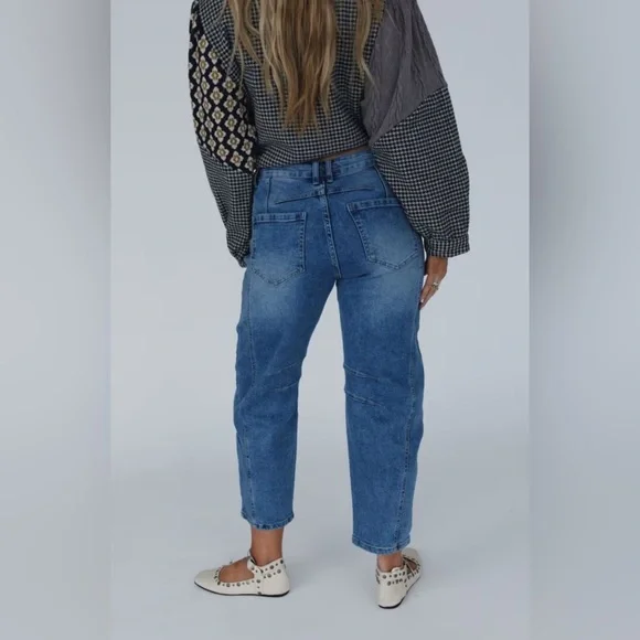 Three Bird Nest Barrel Jeans - Picture 2 of 4